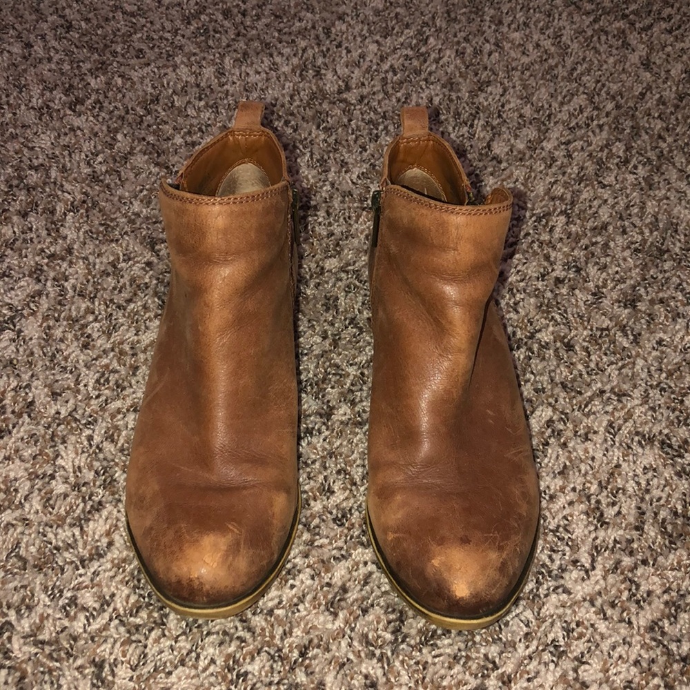 distressed lucky brand booties